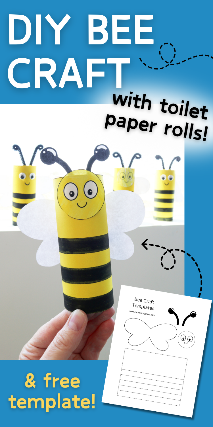 free bumble bee toilet paper roll craft