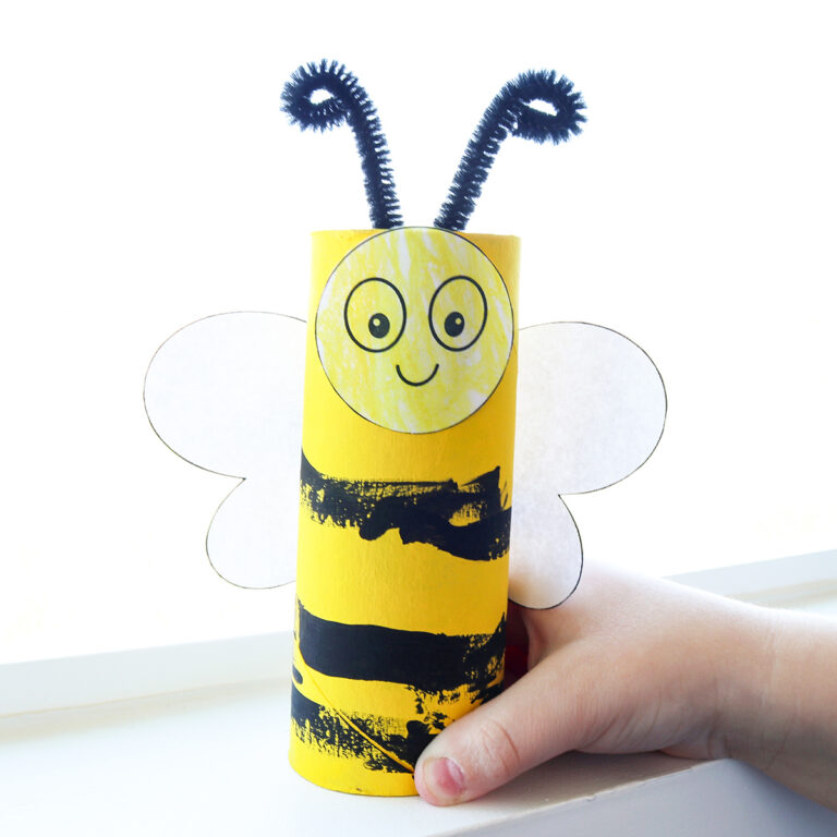 easy bee craft kids toilet paper tube