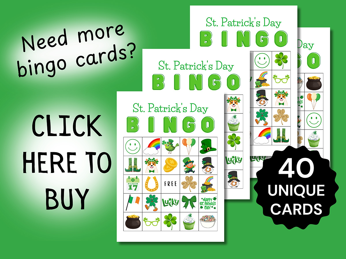 st patricks day bingo printable