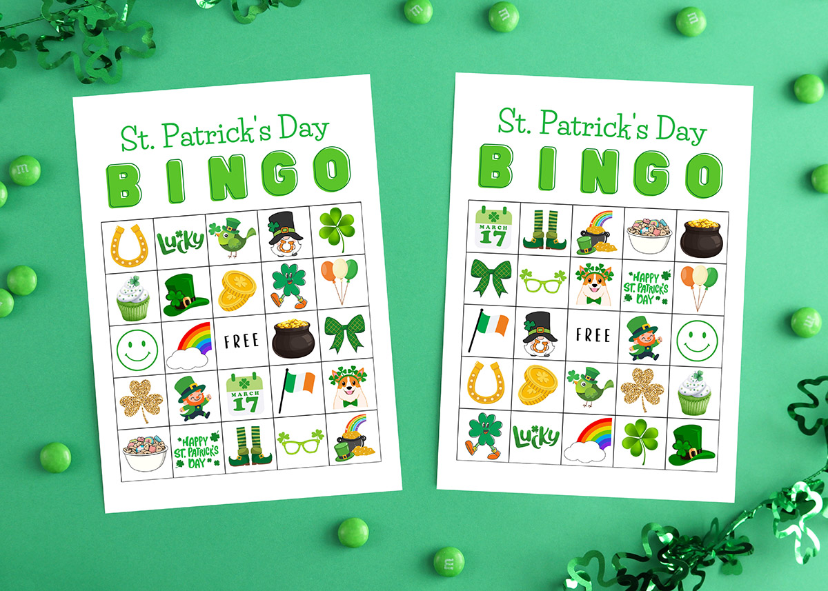 free st patricks day bingo printable