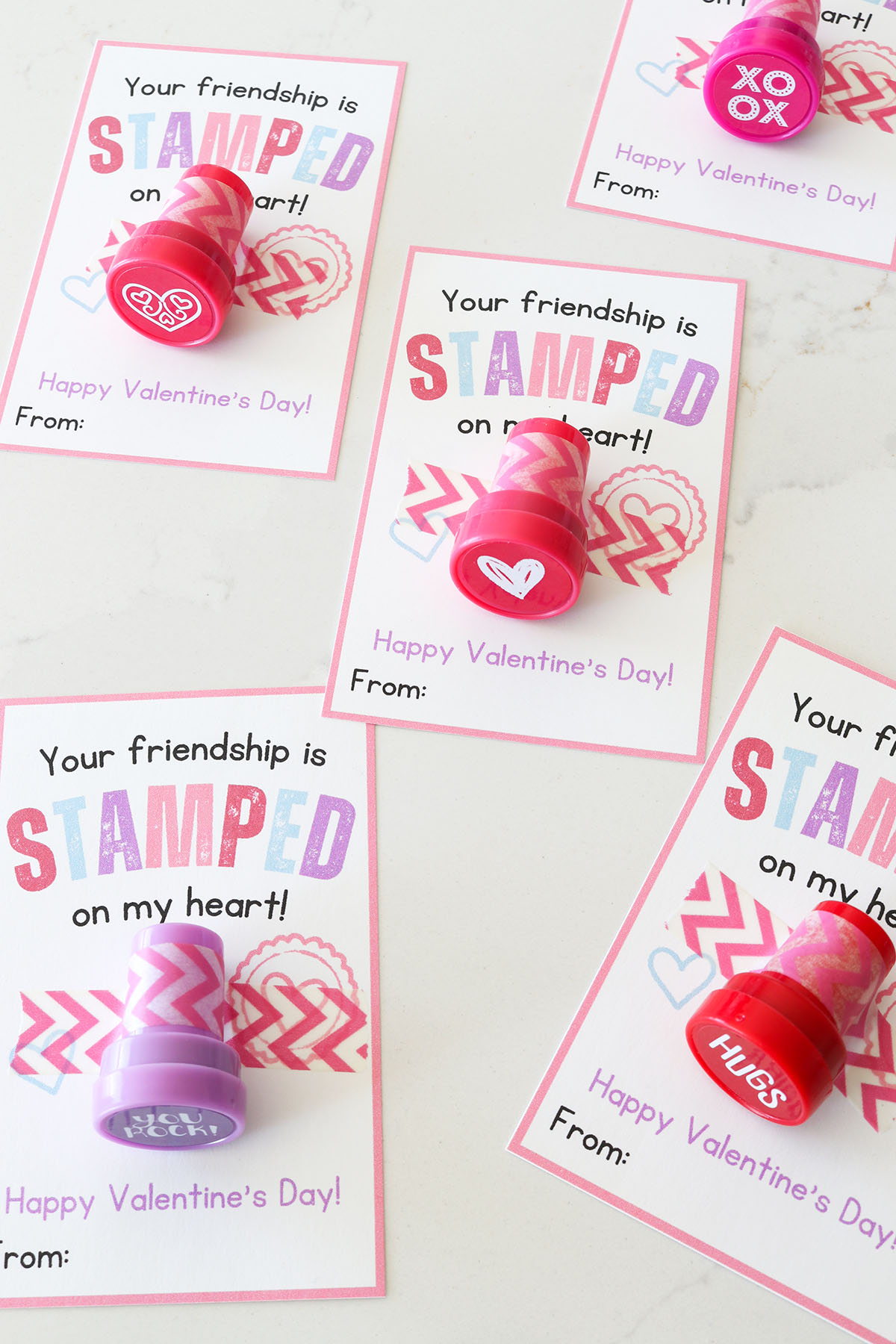 free printable valentine cards for kids to go with stampers