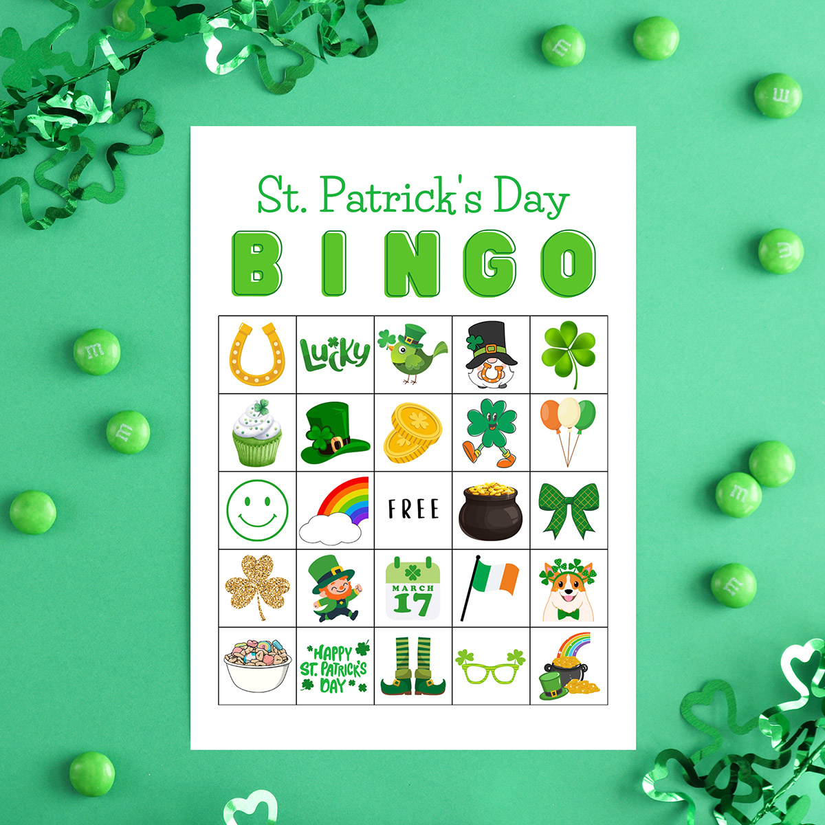 free st patricks day bingo printable