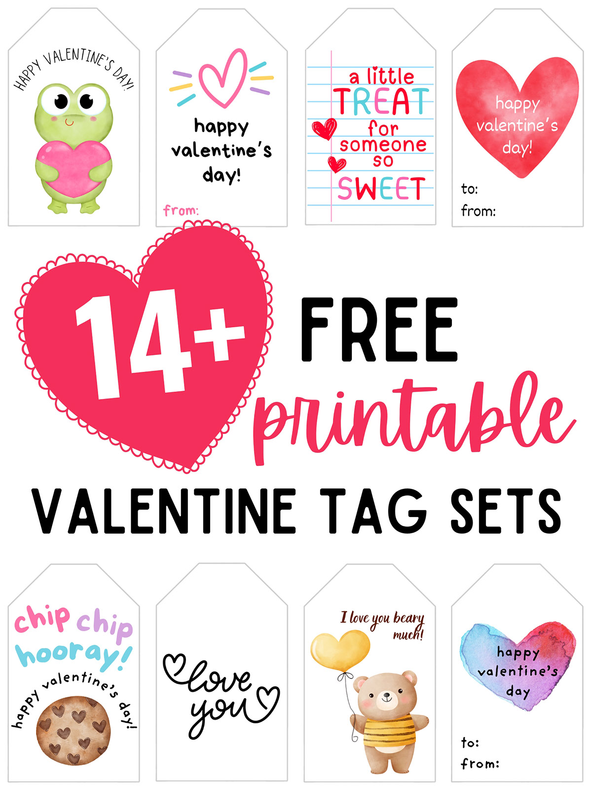 14+ free printable valentine tag sets