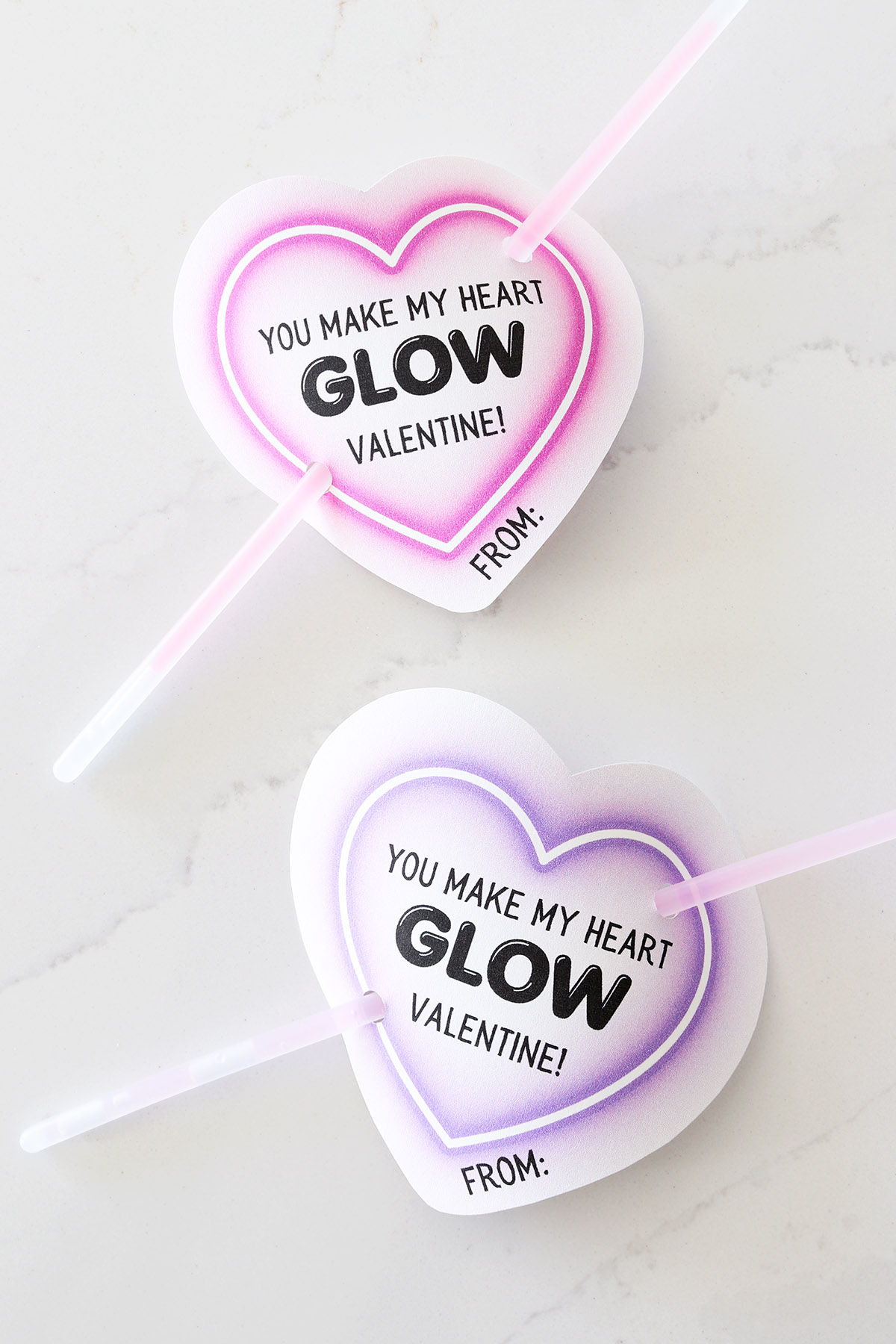glow stick valentines free printable