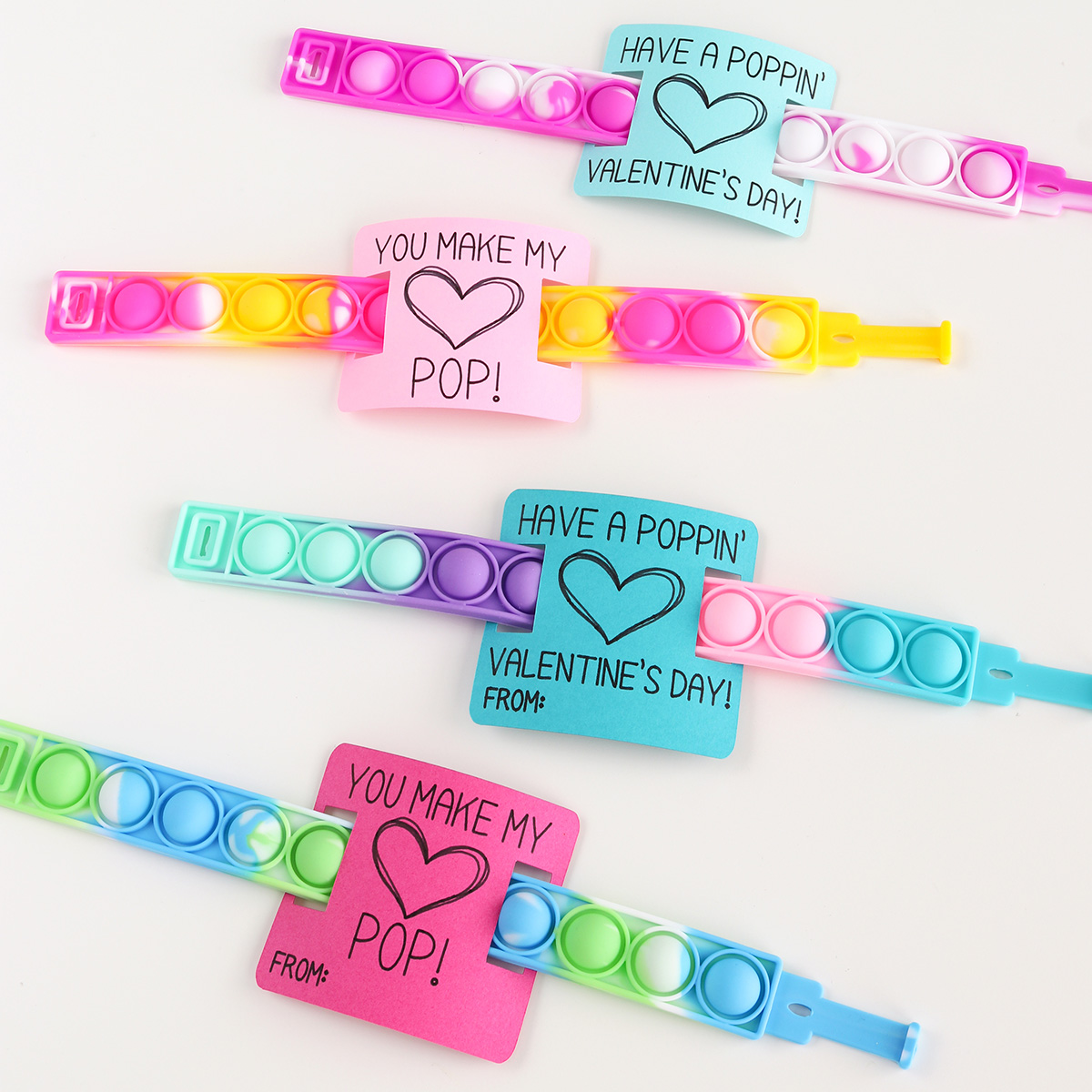 pop it bracelet valentines