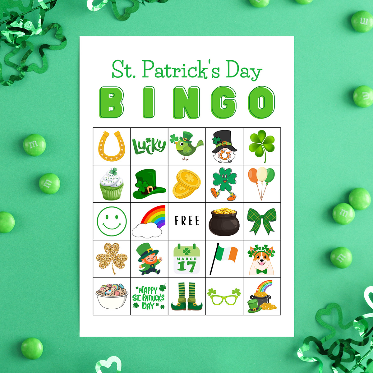 Free Printable St. Patrick’s Day Bingo Game Cards