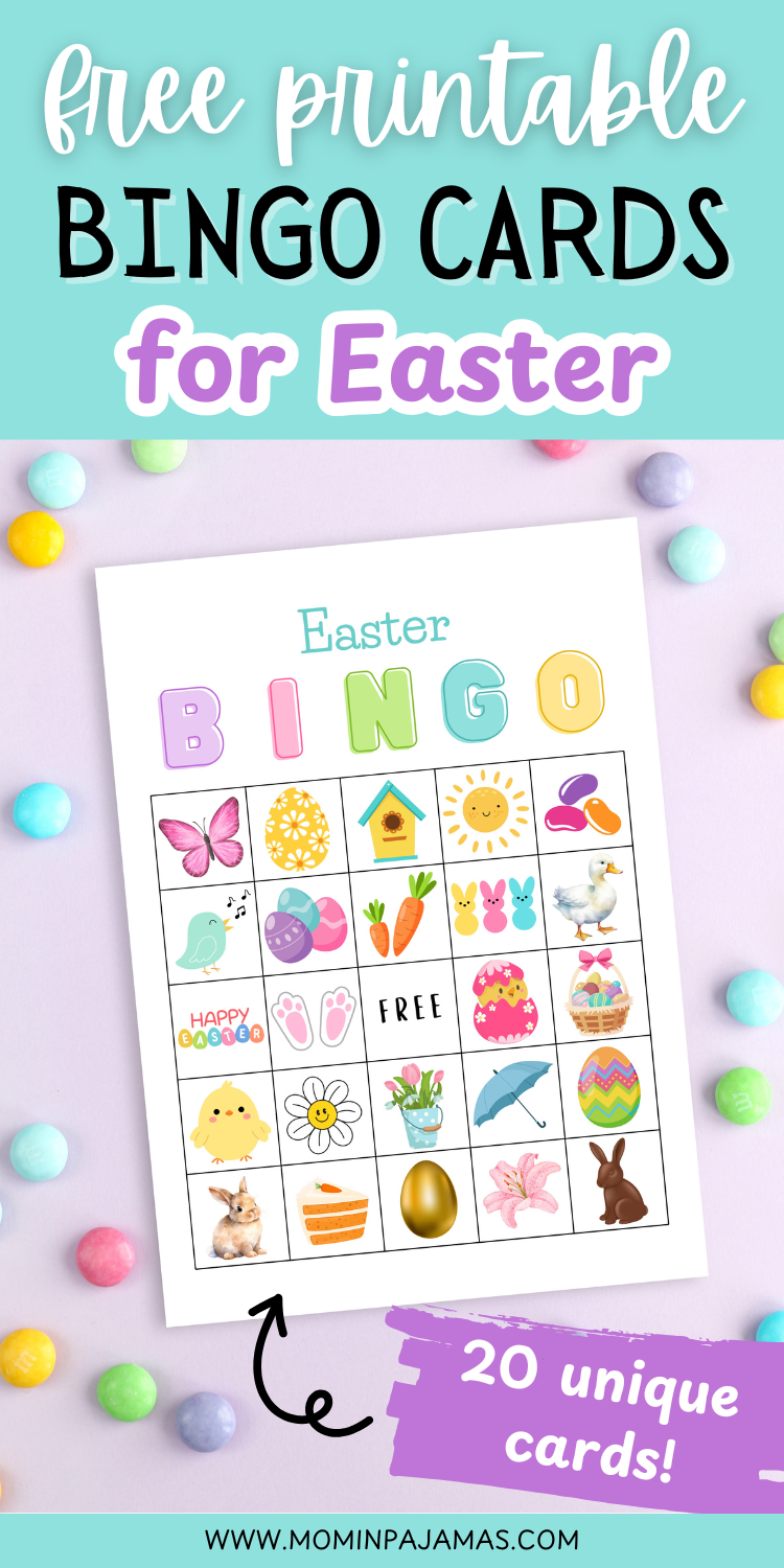 free printable Easter bingo cards