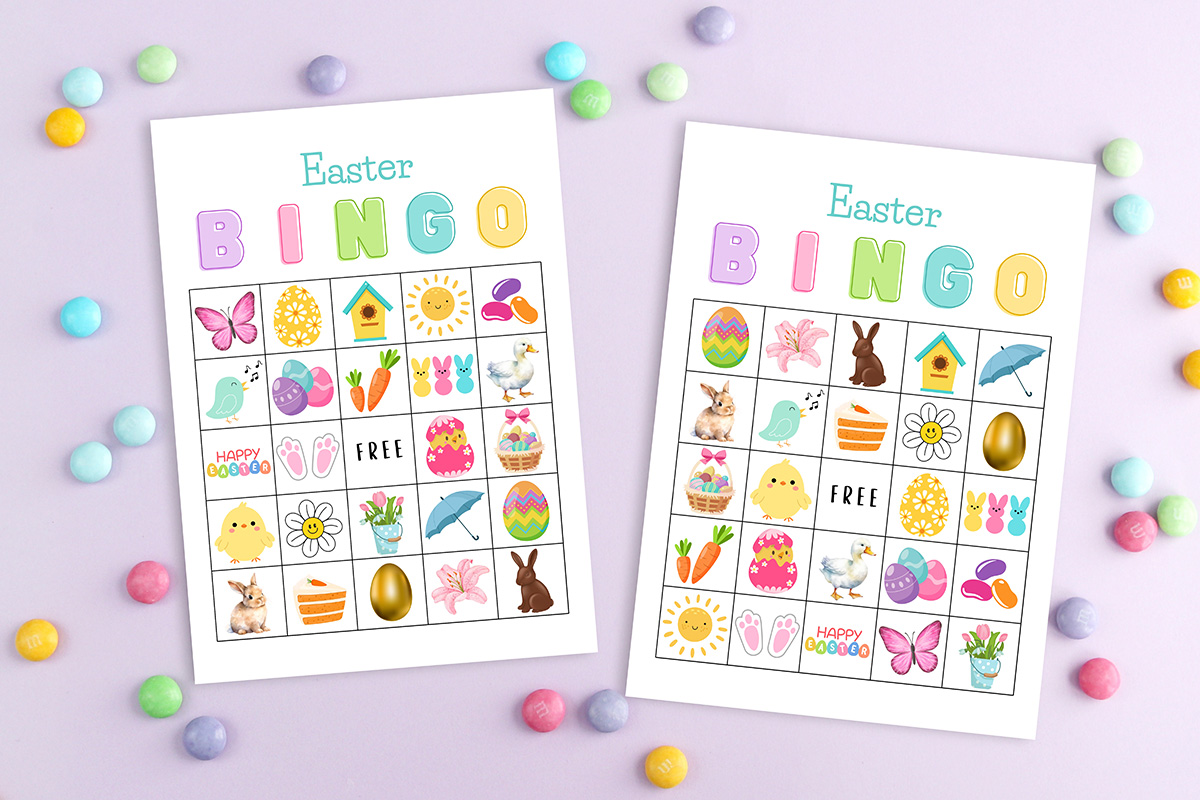 free printable Easter bingo cards