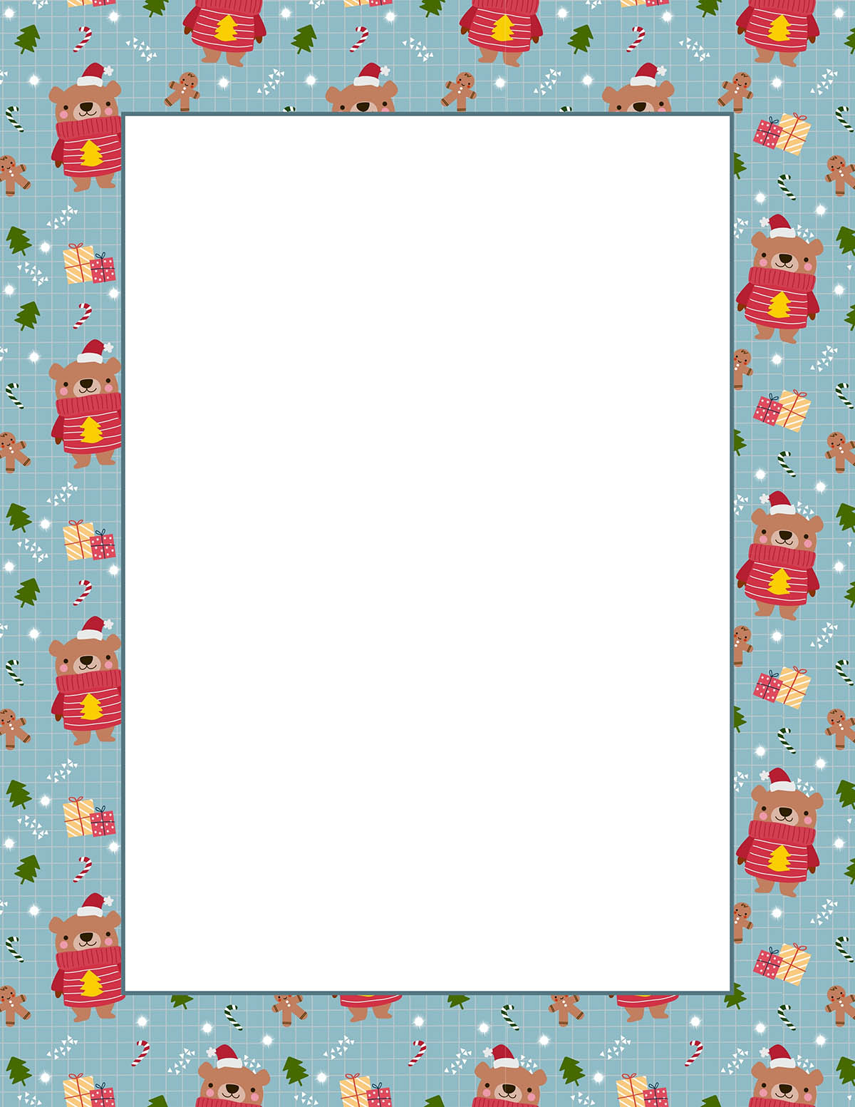 free printable christmas border paper
