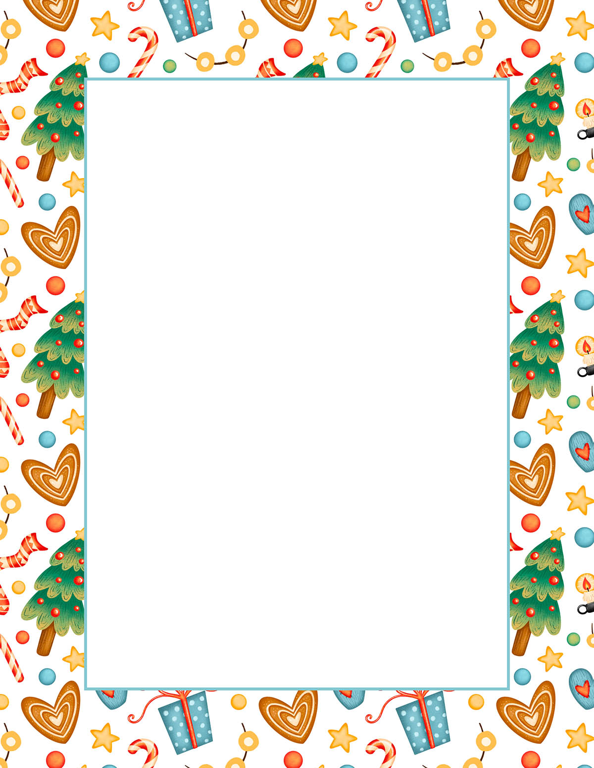 free printable christmas border paper