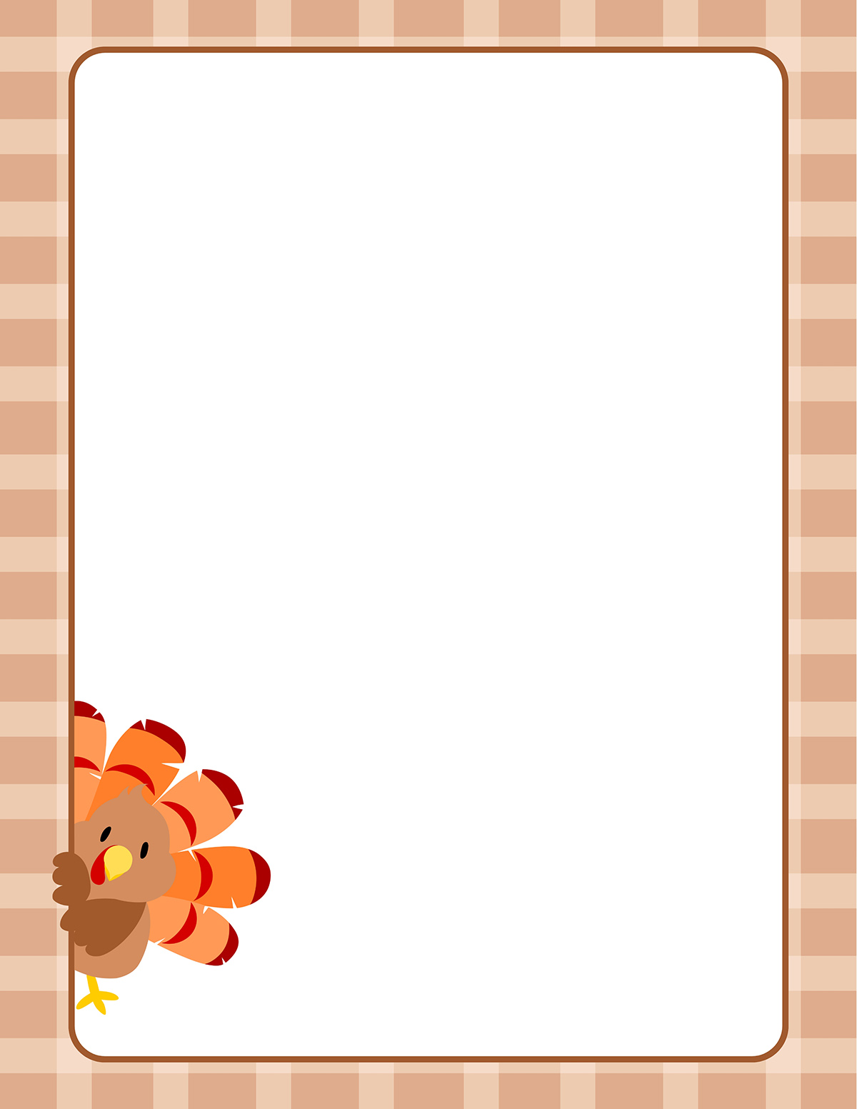 free printable thanksgiving borders - 20 border pages - mom in pajamas