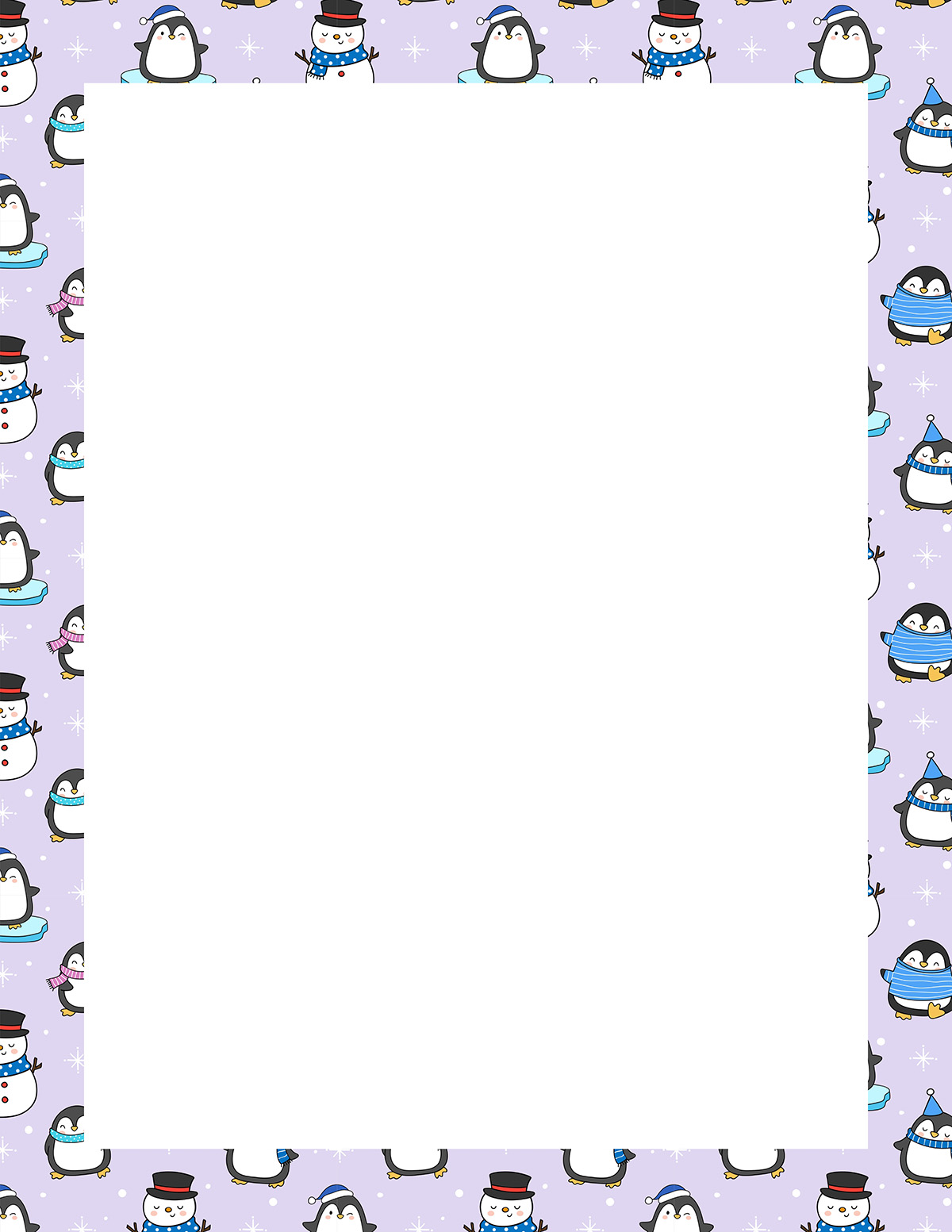 free printable winter borders