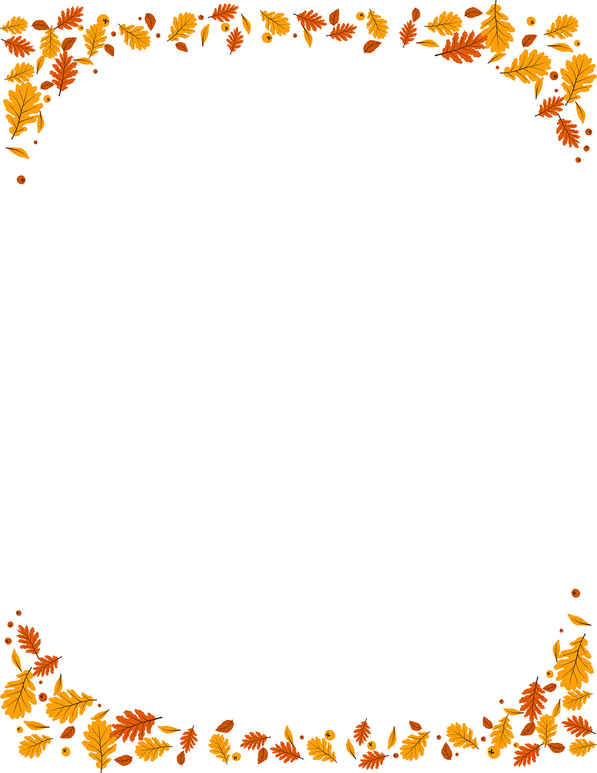 fall leaves border paper free download