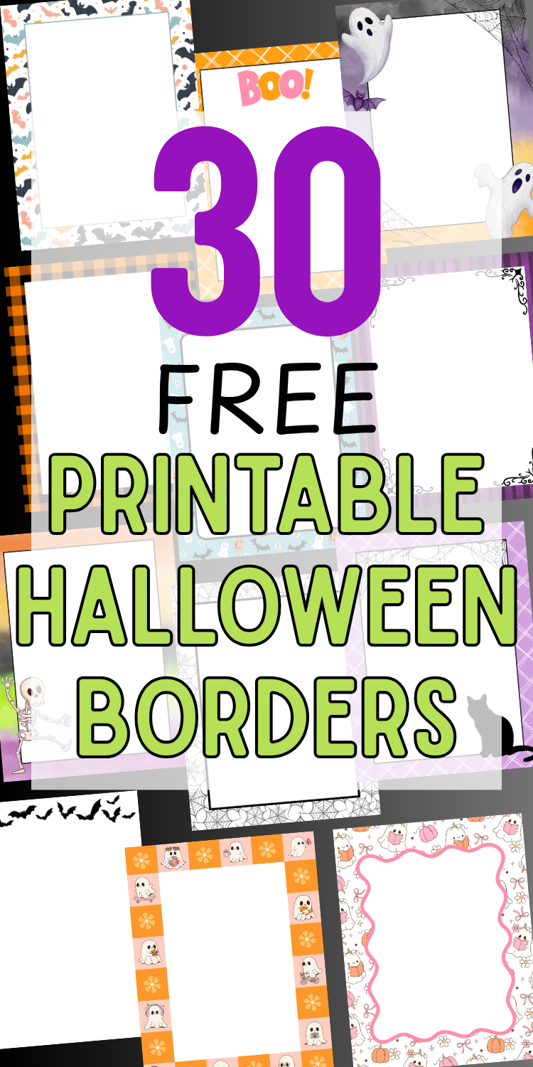 30 free printable halloween borders