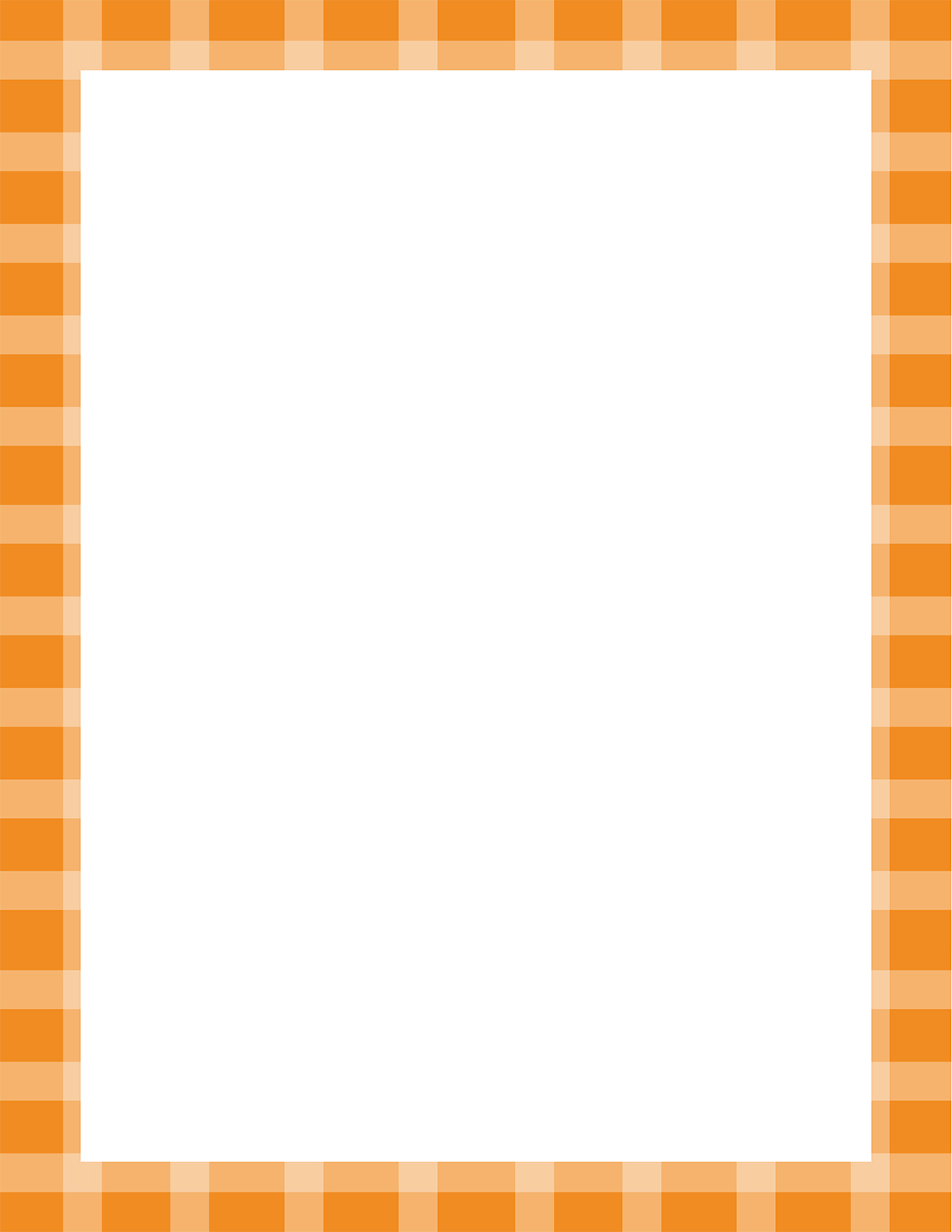 orange buffalo check gingham border paper free printable