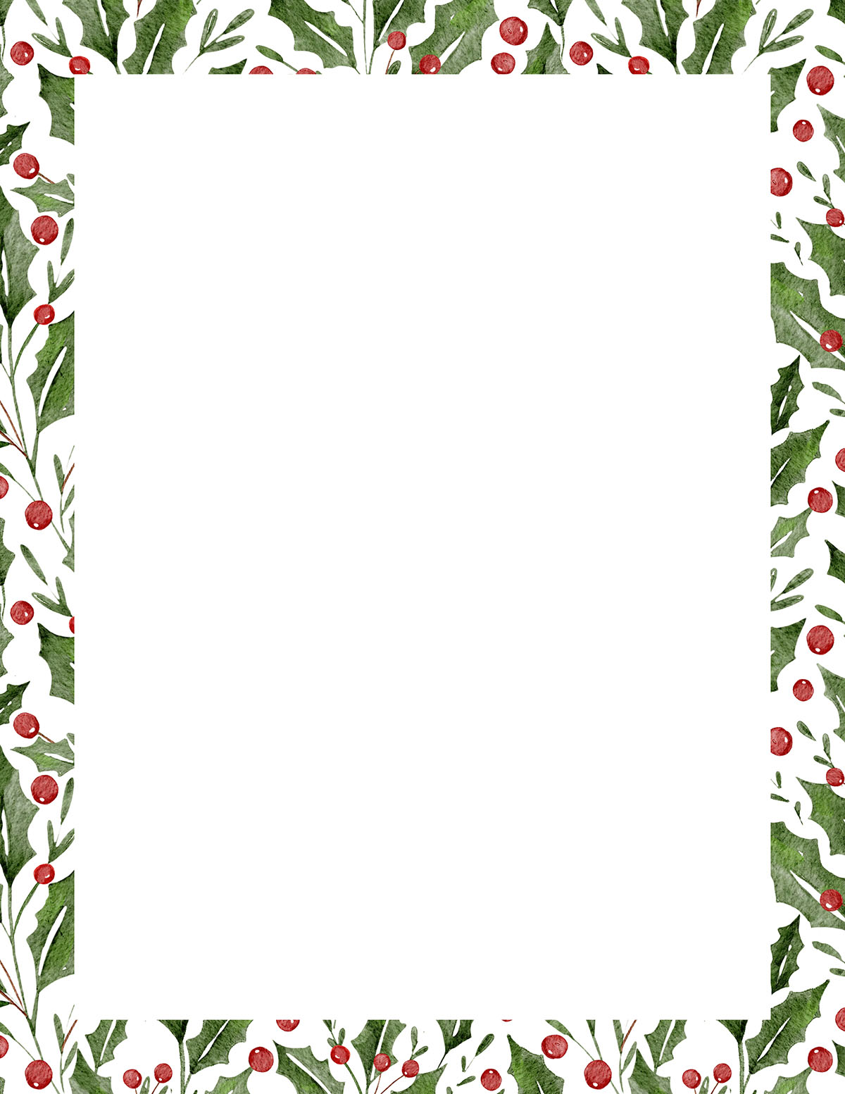 holly page border template free free printable christmas borders - 40 border templates - mom in
